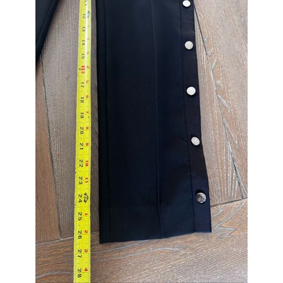 Veronica Beard Black Irving Pant Leg Snap Side Buttons Size 2 - Picture 6 of 7